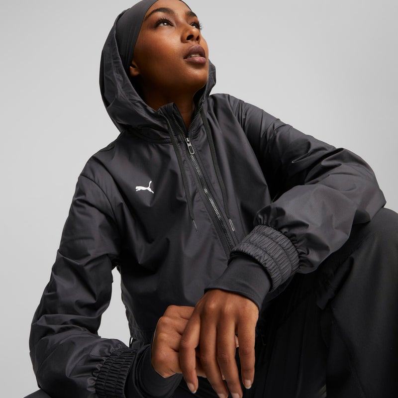 PUMA Modest Activewear Training Rain Womens Black Jacket - Image 4